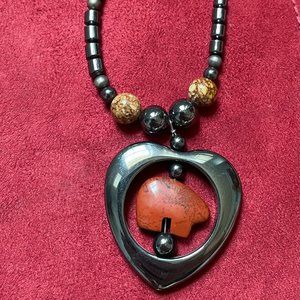 Bear Hermatite Necklace